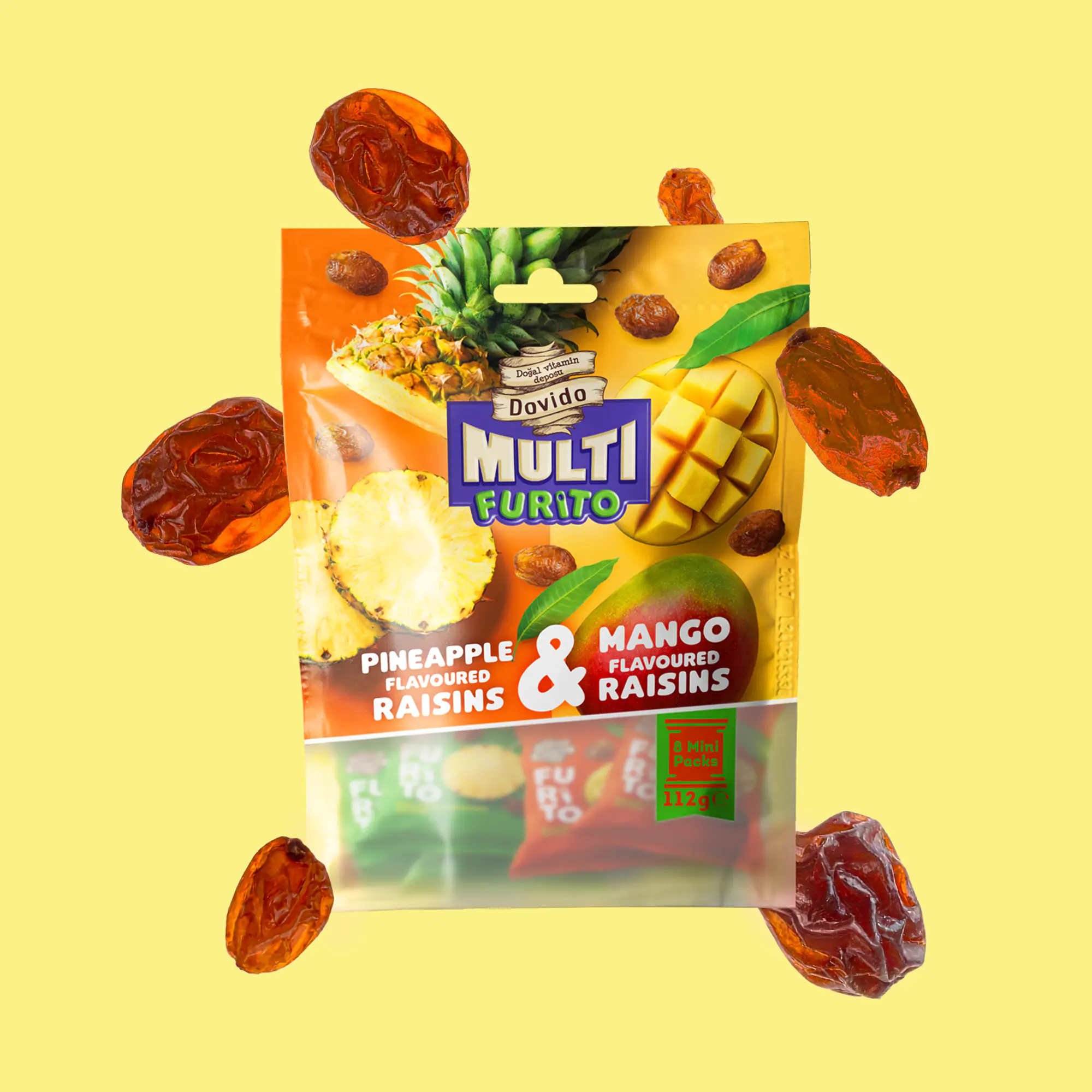 doğal mango&ananas aromalı kuru üzüm